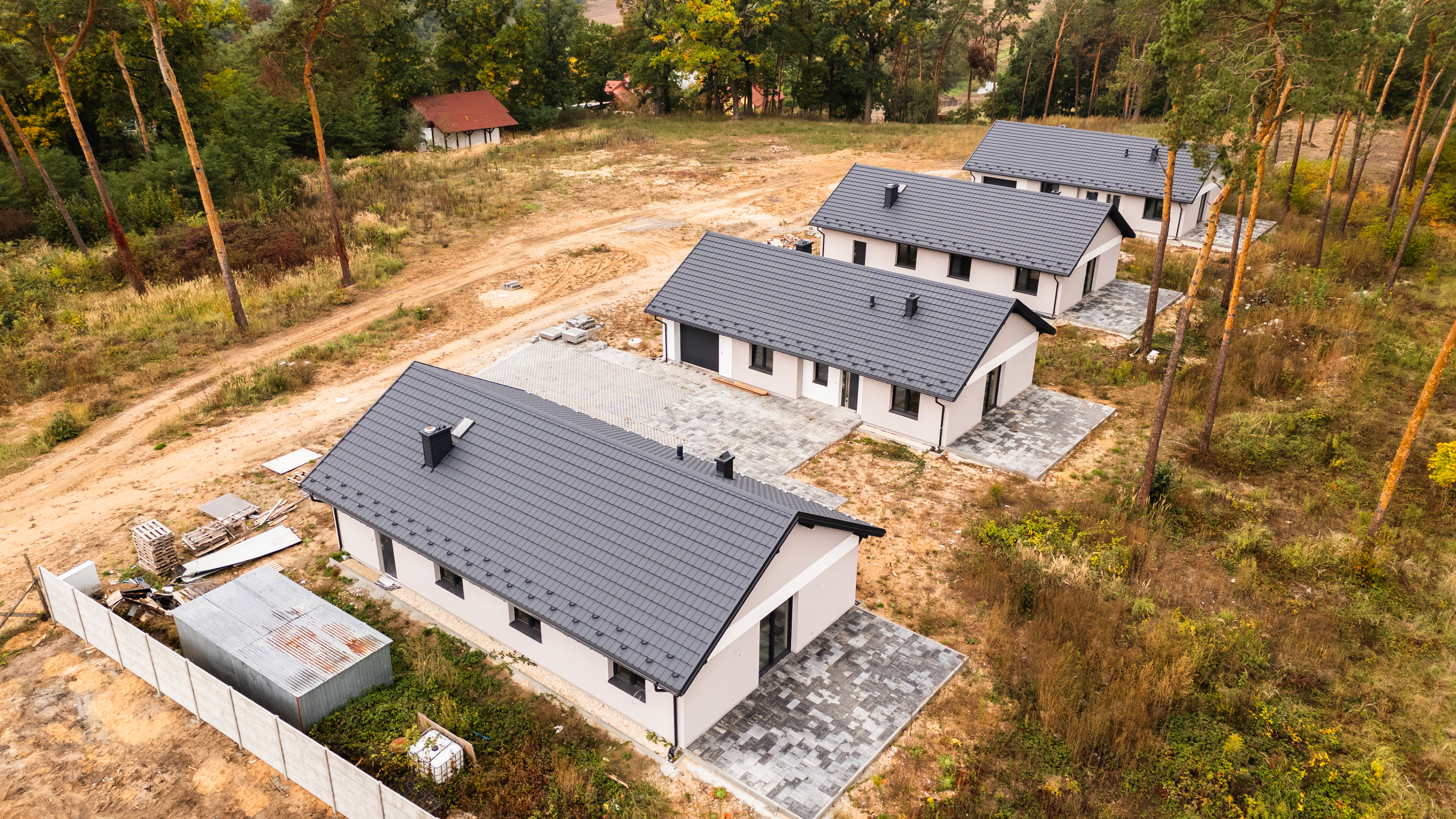 Osiedle domów Żeromskiego z lotu ptaka